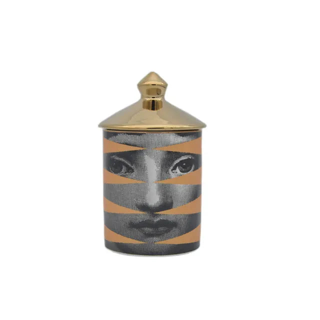 Face Candle Mug Holder Can Cotton Swab Storage - Bellarte Enchanté Face Candle Mug Holder Can Cotton Swab Storage